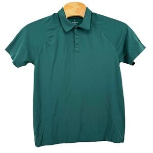 Fabletics Mens Large The Training Day Polo Short Sleeve Shirt Forrest Green